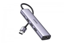 Bộ Chuyển USB 3.0 Sang Lan 1000Mbps Kèm 3 Cổng USB 3.0 + Type C Ugreen 60554
