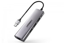 Bộ chia USB 3.0 ra 3 cổng USB 3.0 + Lan Gigabit 1000Mbps Ugreen 60812