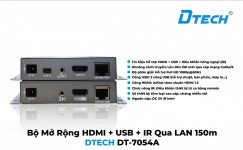 Bộ mở rộng KVM USB HDMI sang LAN 150m DTECH DT-7054A