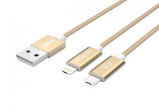 Cáp USB 2.0 to Lightning + Micro USB Unitek Y-C4023GD