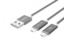 Cáp USB 2.0 to Lightning + Micro USB Unitek Y-C4023GY